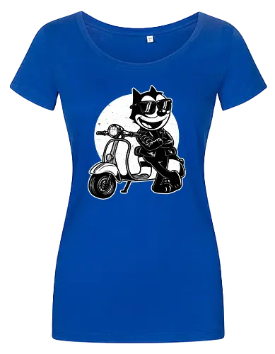 Cool Black Cat Biker