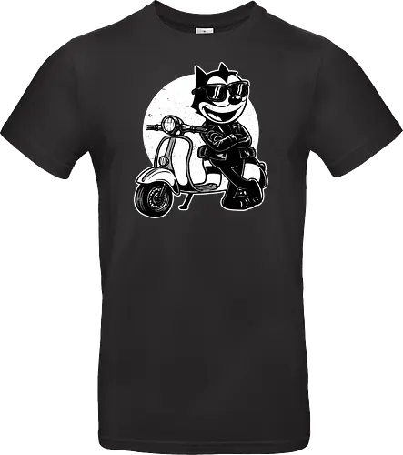 Cool Black Cat Biker