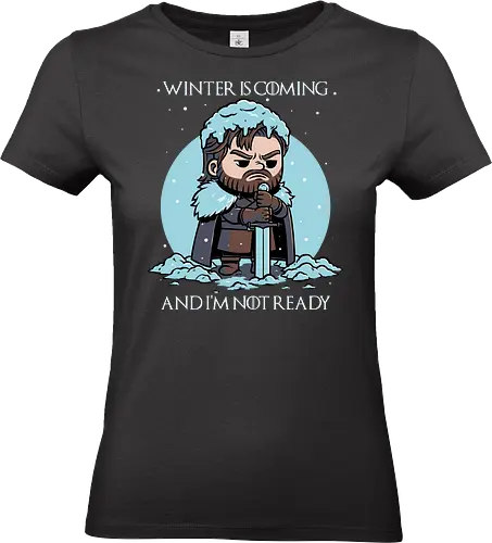 The Cold is Coming - action, adventure, dragon, cold, Winter, quote, tv show, book, fantasy, medieval, Holiday, Christmas, Christmas Vacation, Christmas, Christmas Eve, winter, snow - Standard T-Shirt (Women)