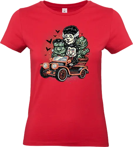Horrific Roadtrip - Horror, monsters, funny, humor, road trip, vacation, creatures, movie, film - Standard T-Shirt (Women)