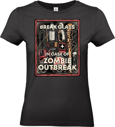 In Case of Zombie Outbreak - Zombie, funny, humor, zombies, weapon, weapons - Standard T-Shirt (Women)