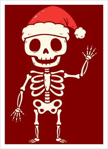 Santa Skeleton's Greeting