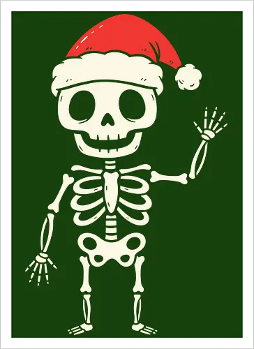 Santa Skeleton's Greeting