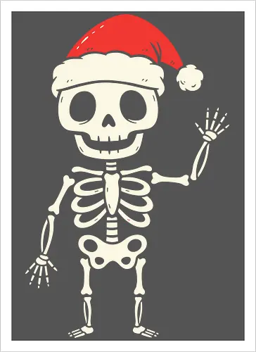 Santa Skeleton's Greeting
