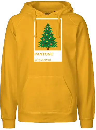 Pantone Merry Christmas - Pantone Christmas, Pantone parody, Christmas tree, designer gift, minimalist holiday, clever graphic, artistic, color lover, Merry Christmas, retro swatch, t-shirt design, art print, graphic designer - Fairtrade Hoodie