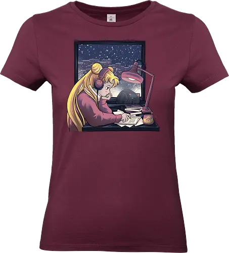 Lofi Moon Girl - Standard T-Shirt (Women)