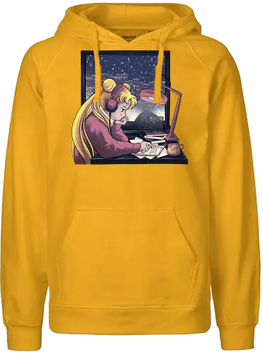 Lofi Moon Girl - Fairtrade Hoodie