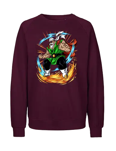 the great kamesennin  - anime, manga, Dragon, fanart, kamesennin, supersaiyan, saiyan, hero, superhero, oldman, strong - Fairtrade Sweatshirt