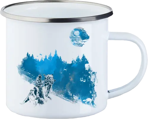 Luke's vacation - stars wars, scifi, science fiction, Hoth, movie, pop culture, winter - Enamel Mug
