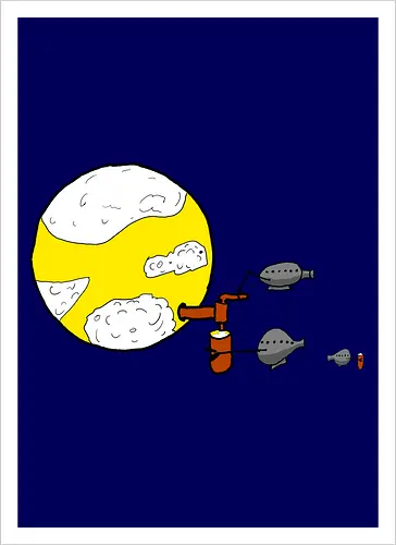 Bierplanet - Bier, Durst, Weltall, Alkohol - Artprint