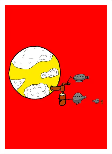 Bierplanet - Bier, Durst, Weltall, Alkohol - Artprint