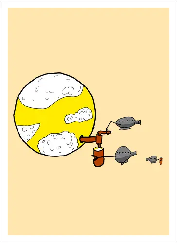 Bierplanet - Bier, Durst, Weltall, Alkohol - Artprint