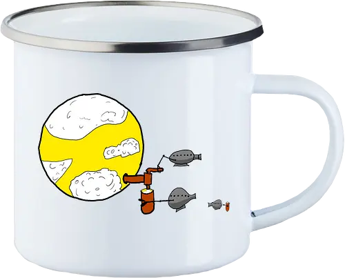 Bierplanet - Bier, Durst, Weltall, Alkohol - Enamel Mug