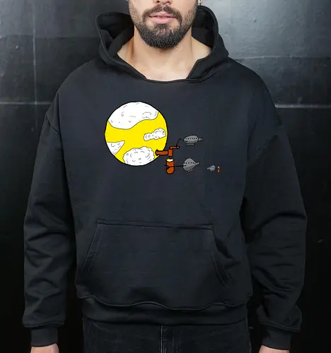 Bierplanet - Bier, Durst, Weltall, Alkohol - Cropped Hoodie