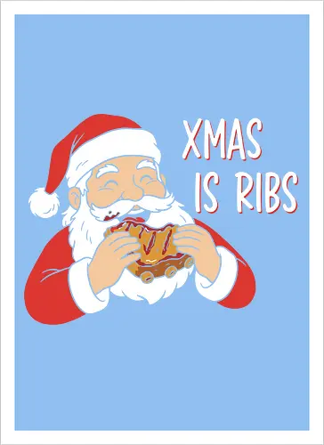 Funny BBQ Santa Claus