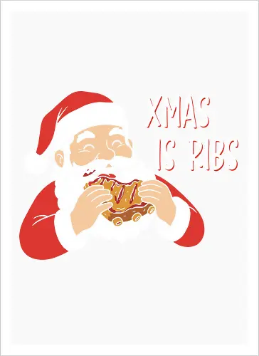 Funny BBQ Santa Claus