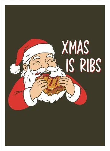Funny BBQ Santa Claus