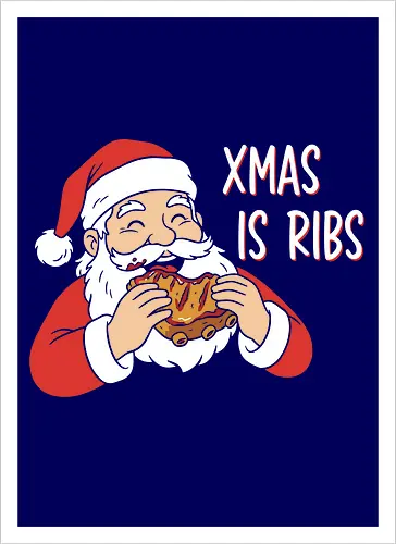 Funny BBQ Santa Claus