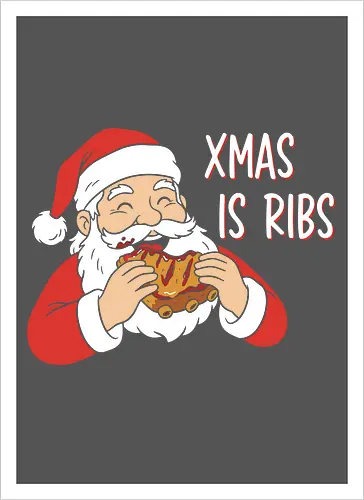 Funny BBQ Santa Claus
