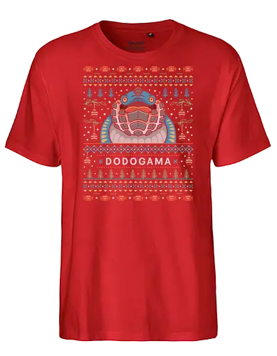 wyvern Ugly Sweater - hunting, monster hunter world, wyvern, coffee, gamer, gaming, video games, iceborne, palico, felyne, monster hunter rise, monster hunter wilds, pukei pukei, ugly christmas sweater - Fairtrade T-Shirt