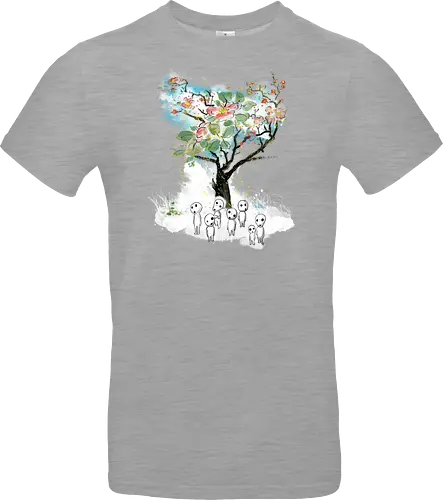 Kodamas a la Hokusai