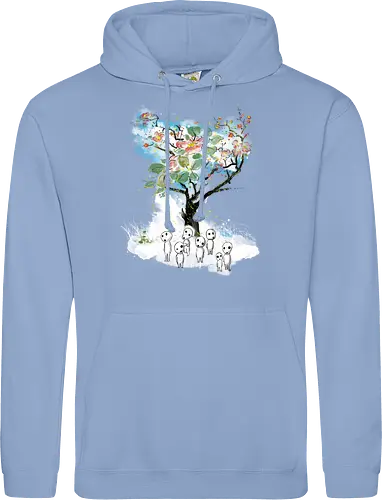 Kodamas a la Hokusai - kodamas, cute, kids, anime, japan pop culture, fantasy - Standard Hoodie