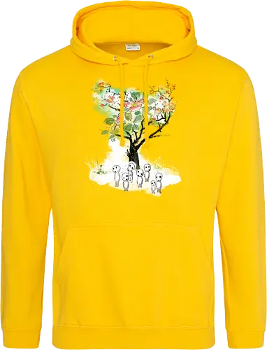Kodamas a la Hokusai - kodamas, cute, kids, anime, japan pop culture, fantasy - Standard Hoodie