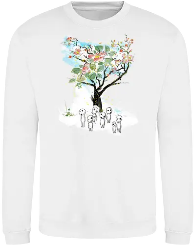Kodamas a la Hokusai - kodamas, cute, kids, anime, japan pop culture, fantasy - Sweatshirt