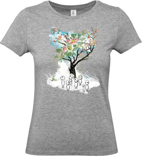 Kodamas a la Hokusai - kodamas, cute, kids, anime, japan pop culture, fantasy - Standard T-Shirt (Women)