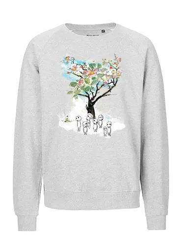 Kodamas a la Hokusai - kodamas, cute, kids, anime, japan pop culture, fantasy - Fairtrade Sweatshirt