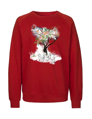 Kodamas a la Hokusai - kodamas, cute, kids, anime, japan pop culture, fantasy - Fairtrade Sweatshirt