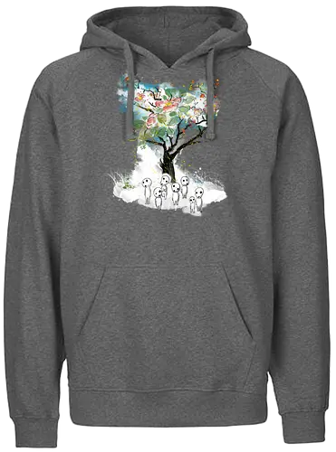 Kodamas a la Hokusai - kodamas, cute, kids, anime, japan pop culture, fantasy - Fairtrade Hoodie