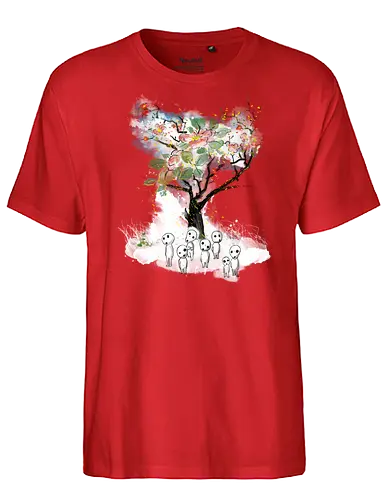 Kodamas a la Hokusai - kodamas, cute, kids, anime, japan pop culture, fantasy - Fairtrade T-Shirt