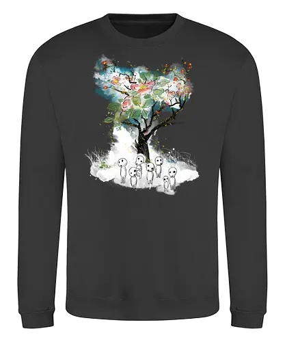 Kodamas a la Hokusai - kodamas, cute, kids, anime, japan pop culture, fantasy - Sweatshirt
