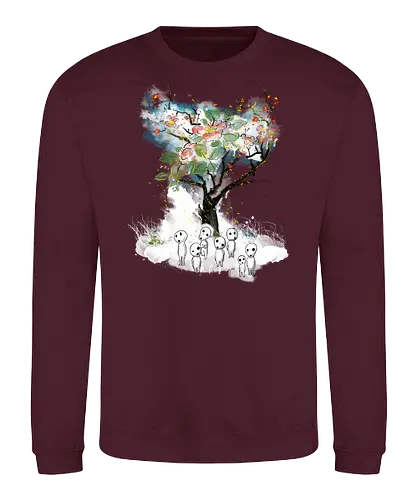Kodamas a la Hokusai - kodamas, cute, kids, anime, japan pop culture, fantasy - Sweatshirt