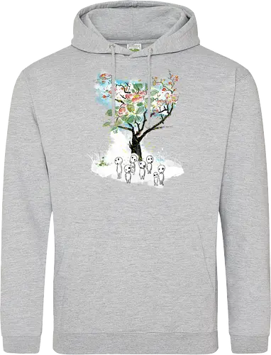 Kodamas a la Hokusai - kodamas, cute, kids, anime, japan pop culture, fantasy - Standard Hoodie