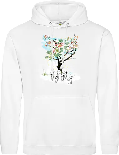 Kodamas a la Hokusai - kodamas, cute, kids, anime, japan pop culture, fantasy - Standard Hoodie