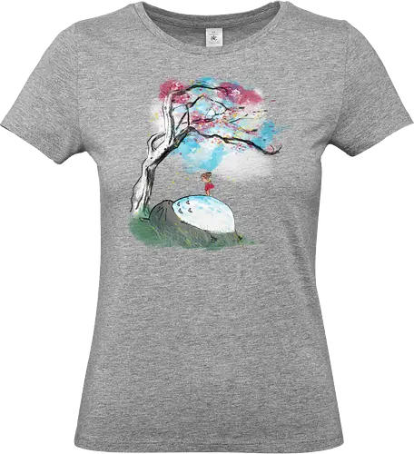 The nap under a sakura tree - watercolor, japan pop culture, anime, movie, fantasy - Standard T-Shirt (Women)