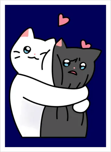 Cute Cats Hugs with Love 