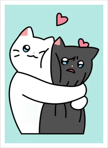 Cute Cats Hugs with Love 