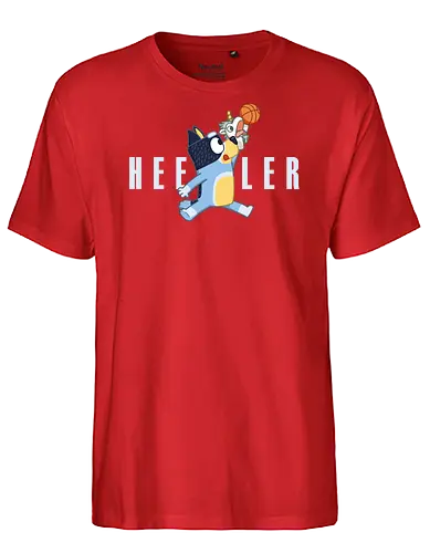 Air Heeler! - bluey, dad, father, fathers-day, basketball, basket, jordan, air, funny, sports - Fairtrade T-Shirt