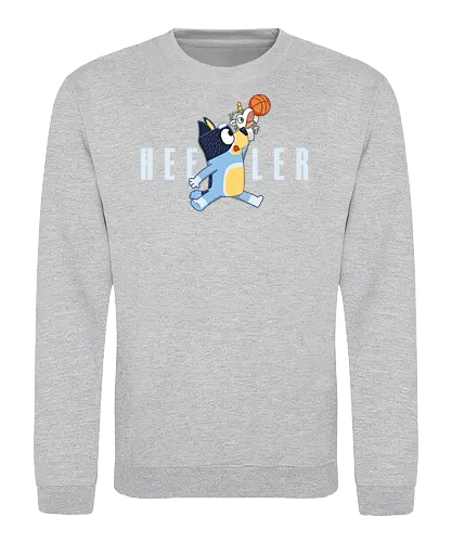 Air Heeler! - bluey, dad, father, fathers-day, basketball, basket, jordan, air, funny, sports - Sweatshirt