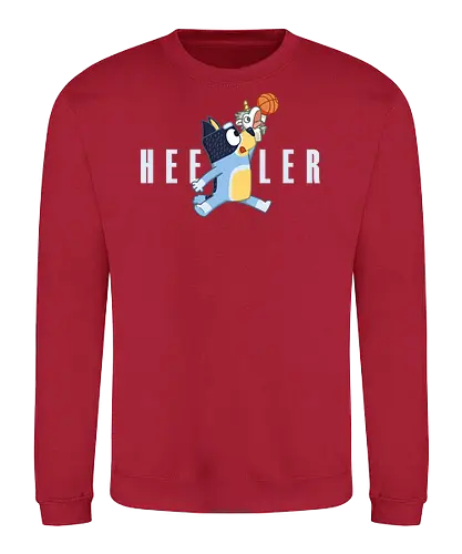 Air Heeler! - bluey, dad, father, fathers-day, basketball, basket, jordan, air, funny, sports - Sweatshirt