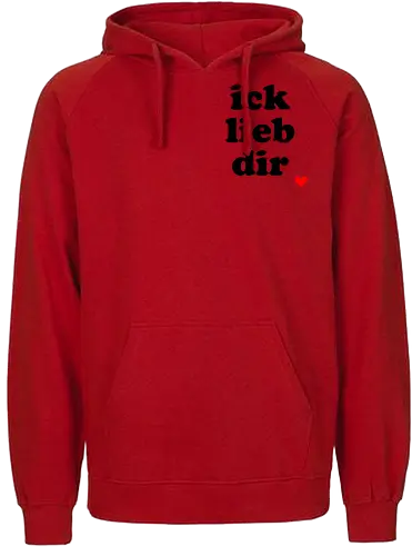 ich lieb dir - liebe, Berliner Akzent - Fairtrade Hoodie