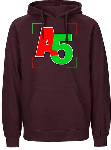 Ash5ive - Logo Ecken - ash5ive, ash5, ashfive, youtube, tip tap tube, echtso, merch, merchandise - Fairtrade Hoodie