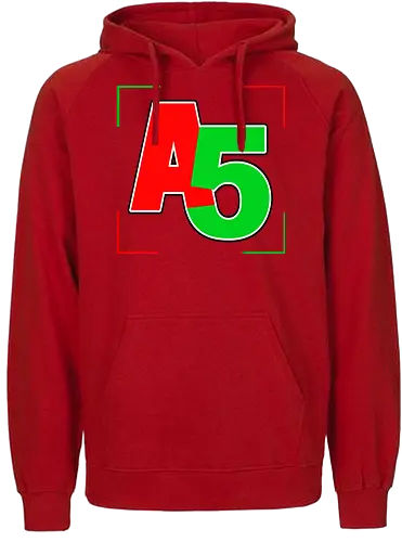 Ash5ive - Logo Ecken - ash5ive, ash5, ashfive, youtube, tip tap tube, echtso, merch, merchandise - Fairtrade Hoodie