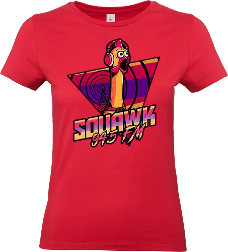 Chicken Vaporwave Radio  - Rubber Duck, Duck, Tv Show, Rpg, Radio, Music, 80s, Badge, Retro, Retro Vintage, Vintage, Halloween, Classic Movie, Classic, Rock And Roll, Rock N Roll, Mascot, Meme, memes, Neon, Neon Sign, Vaporwave - Standard T-Shirt (Women)