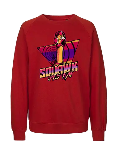 Chicken Vaporwave Radio  - Rubber Duck, Duck, Tv Show, Rpg, Radio, Music, 80s, Badge, Retro, Retro Vintage, Vintage, Halloween, Classic Movie, Classic, Rock And Roll, Rock N Roll, Mascot, Meme, memes, Neon, Neon Sign, Vaporwave - Fairtrade Sweatshirt