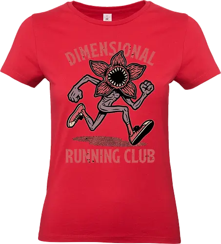 Dimensional Running Monster - Tv Show, Rpg, 80s, Badge, Retro, Retro Vintage, Vintage, Halloween, Classic Movie, Classic, Monster, Creature, Spooky, Creepy, Fun, Funny, Run, Running, Club, Cute, Cartoon - Standard T-Shirt (Women)