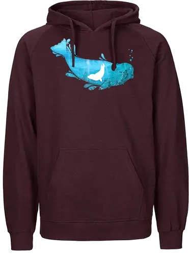 Seehund Silhouette - Fairtrade Hoodie